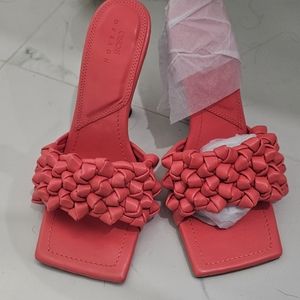 NWT ASOS Nuno knotted high heeled mules in pink